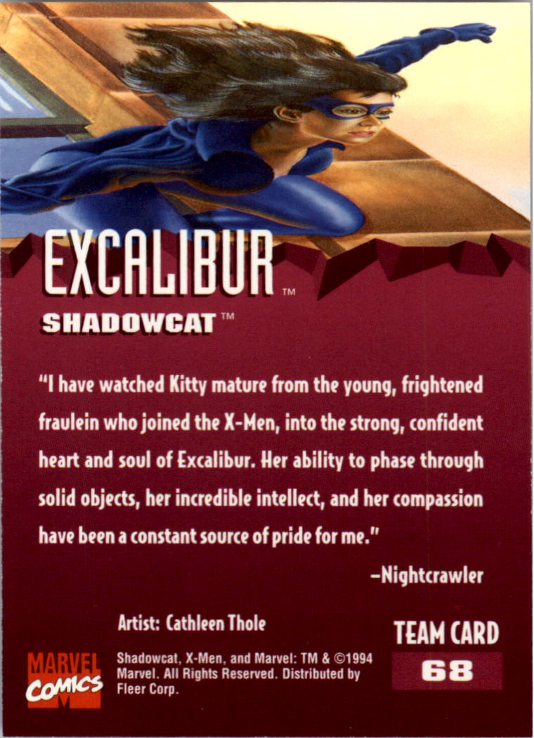 1995 Fleer Ultra X-Men #68 Shadowcat back image