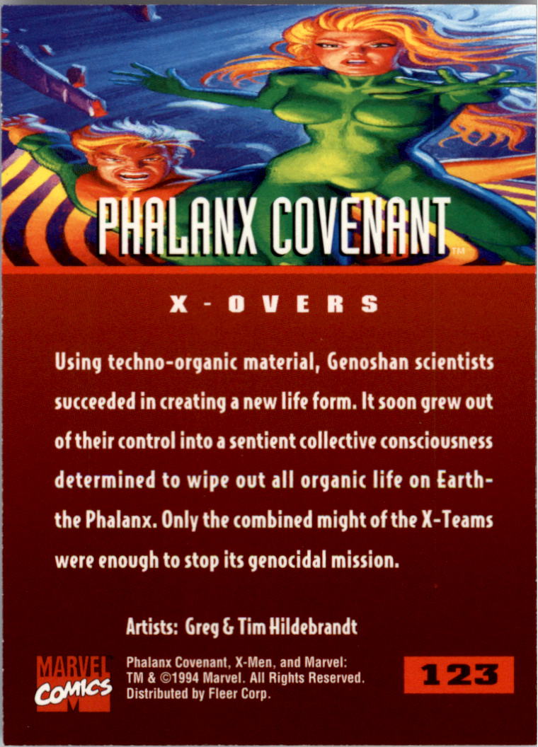 1995 Fleer Ultra X-Men #123 Phalanx Covenant back image