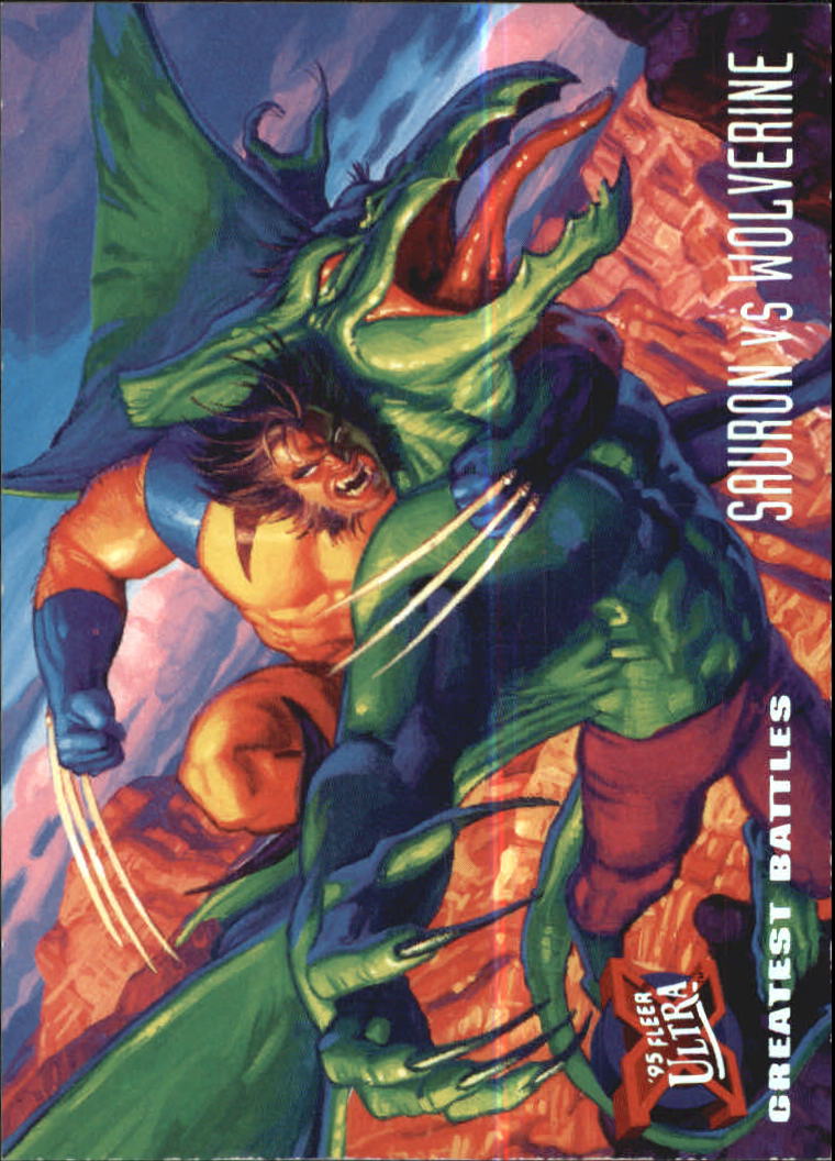 SAURON Vs WOLVERINE #140 Greatest Battles '95 Fleer Ultra Marvel X-Men Card 1995 