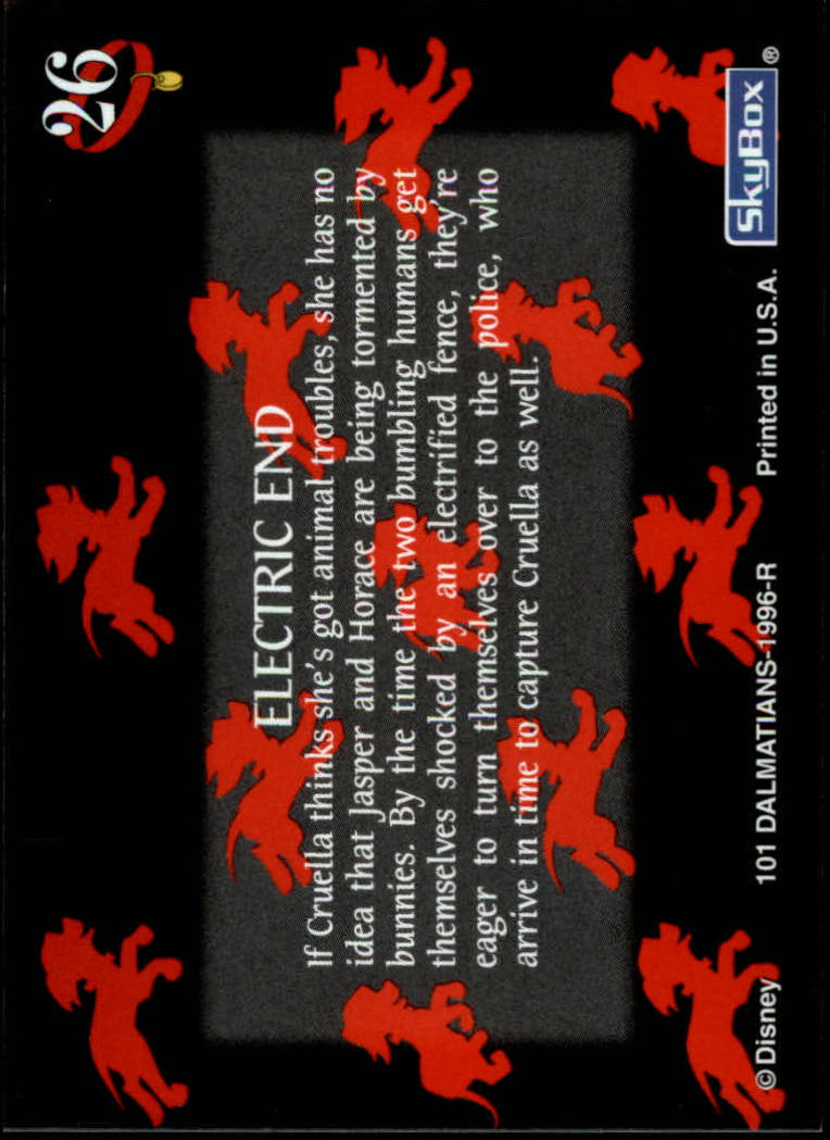 1996 SkyBox 101 Dalmatians #26 Electric End back image