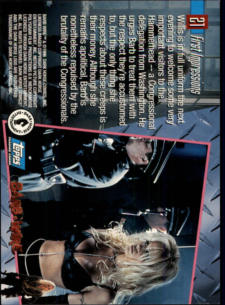 A4324- 1996 Barb Wire Collectible Card #s 1-72 -You Pick- 15+ FREE US SHIP