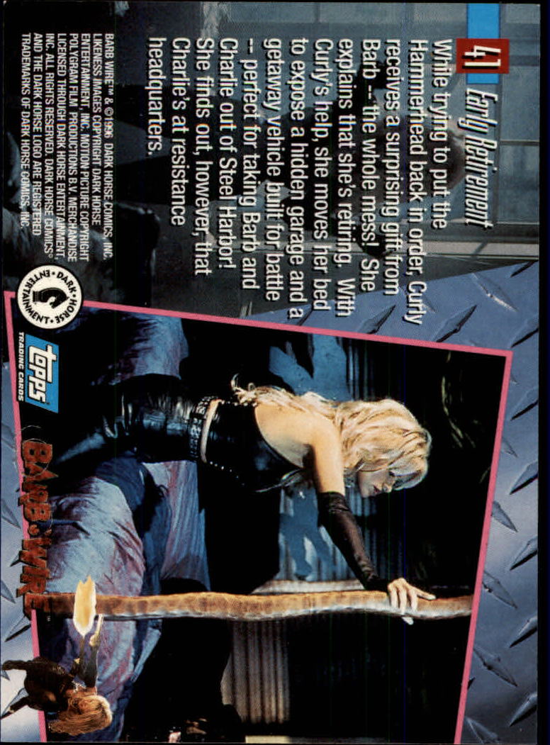 A4324- 1996 Barb Wire Collectible Card #s 1-72 -You Pick- 15+ FREE US SHIP