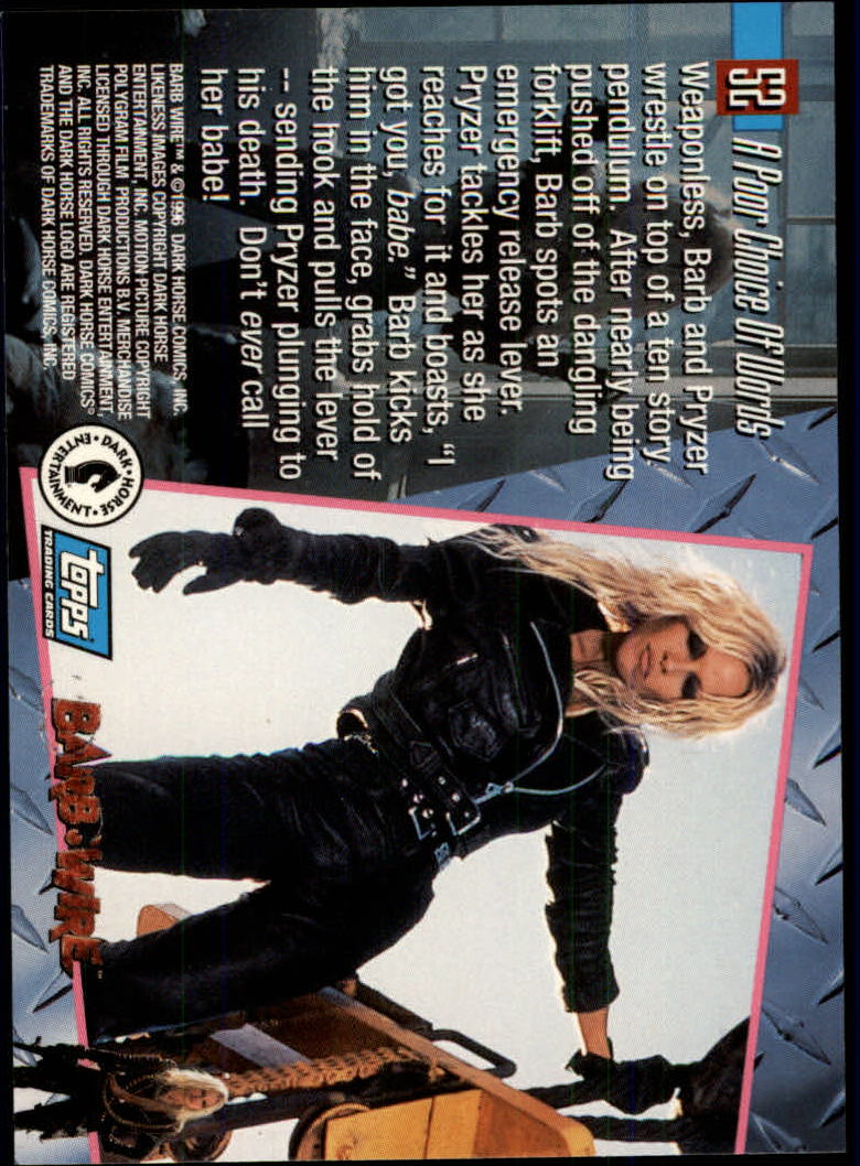 A4324- 1996 Barb Wire Collectible Card #s 1-72 -You Pick- 15+ FREE US SHIP