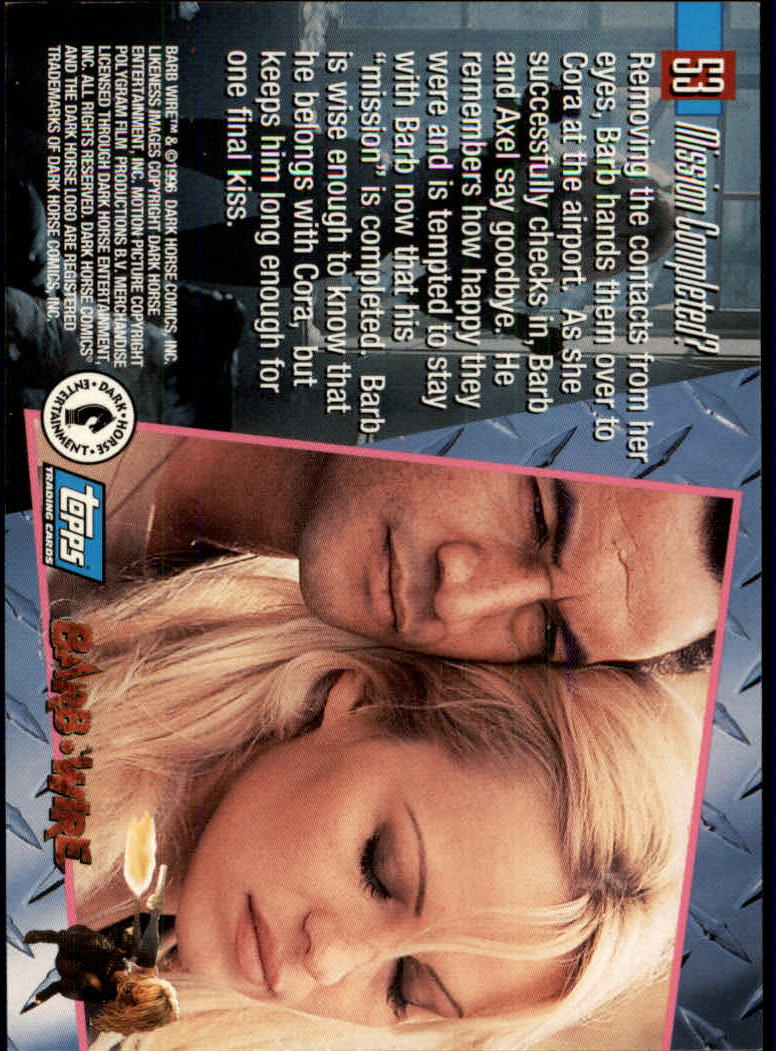 A4324- 1996 Barb Wire Collectible Card #s 1-72 -You Pick- 15+ FREE US SHIP