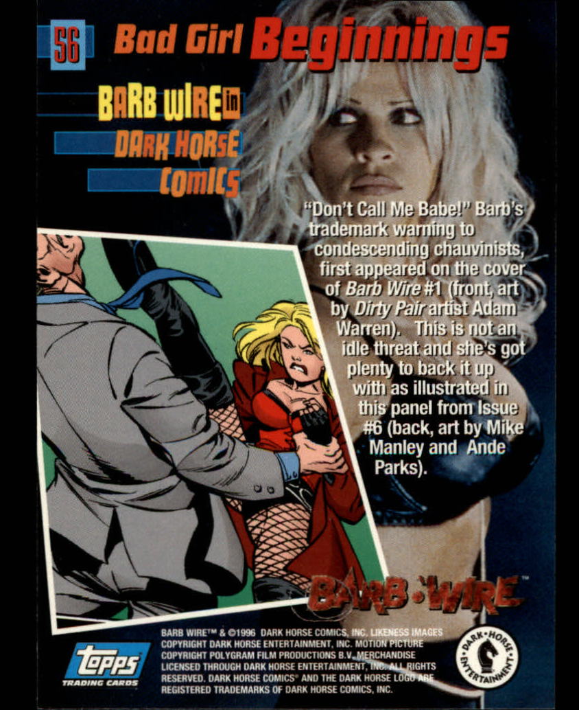 A4324- 1996 Barb Wire Collectible Card #s 1-72 -You Pick- 15+ FREE US SHIP