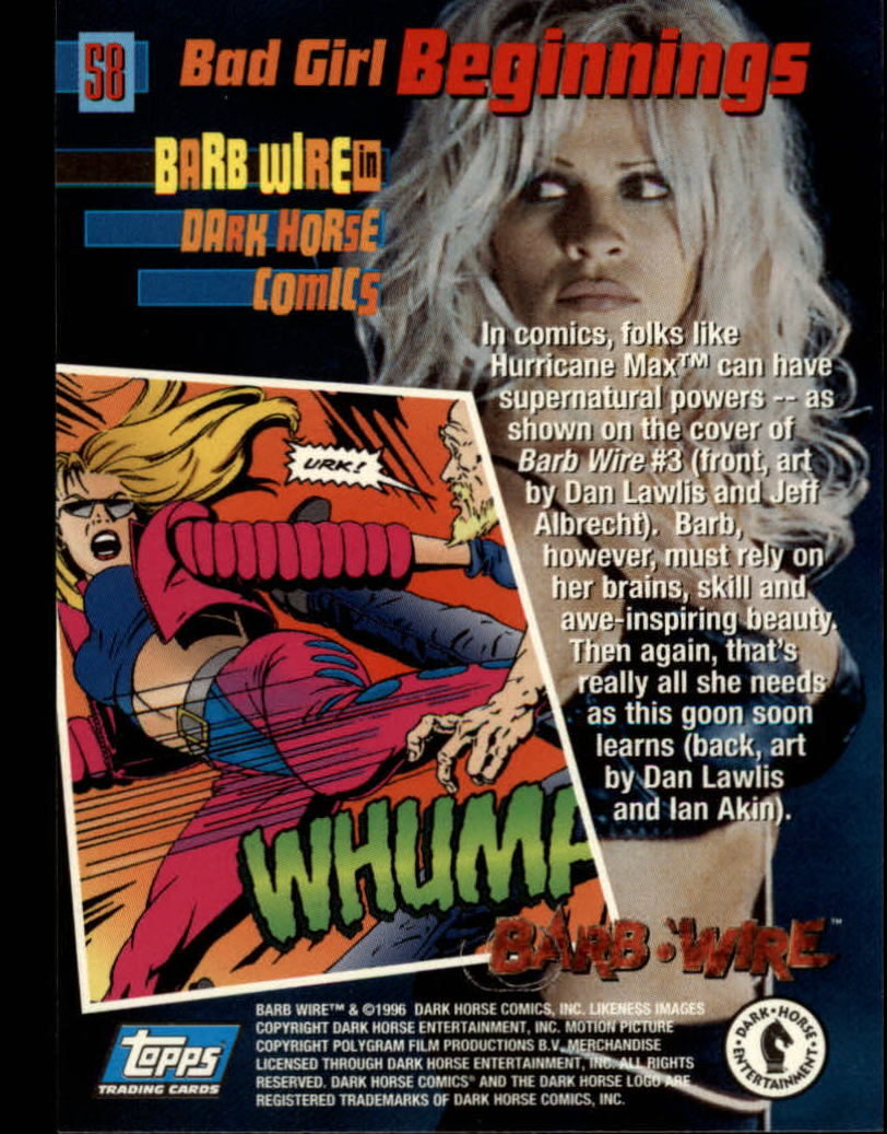 A4324- 1996 Barb Wire Collectible Card #s 1-72 -You Pick- 15+ FREE US SHIP