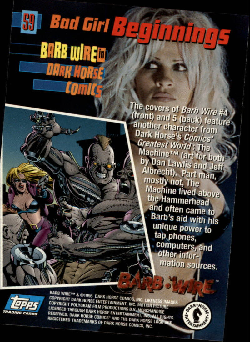 A4324- 1996 Barb Wire Collectible Card #s 1-72 -You Pick- 15+ FREE US SHIP