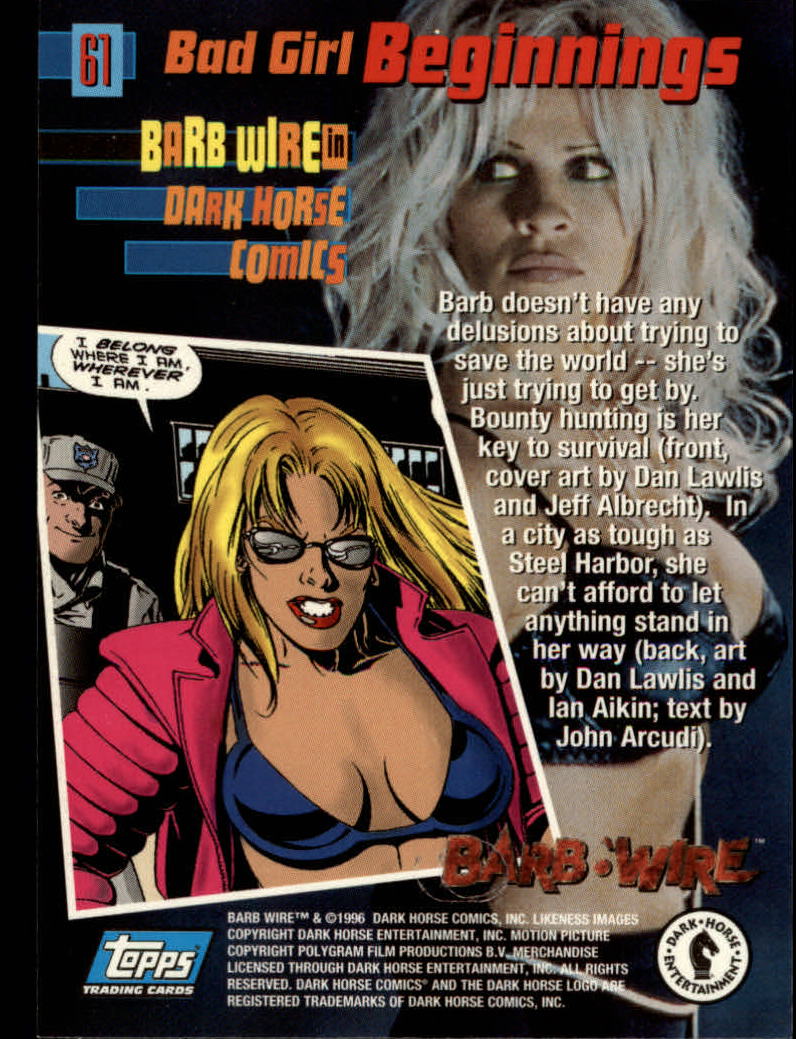 A4324- 1996 Barb Wire Collectible Card #s 1-72 -You Pick- 15+ FREE US SHIP