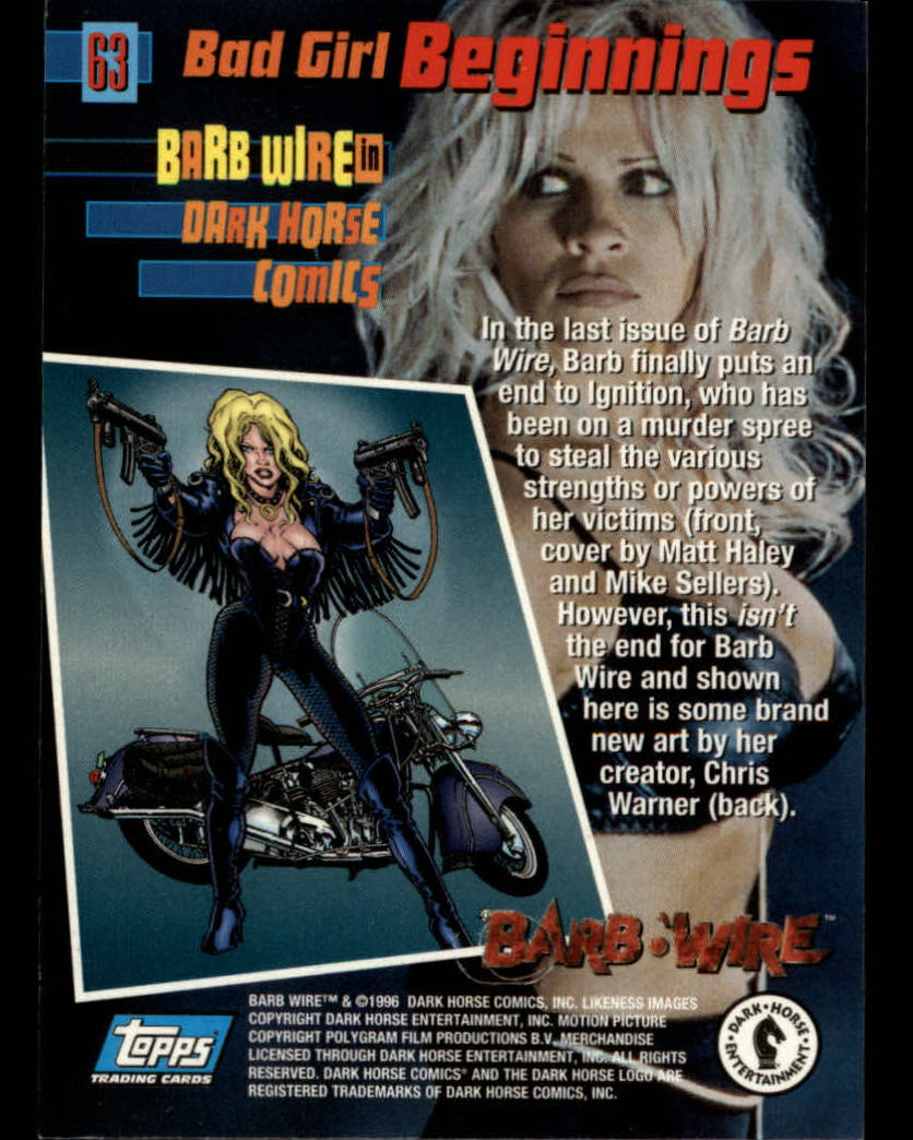 A4324- 1996 Barb Wire Collectible Card #s 1-72 -You Pick- 15+ FREE US SHIP