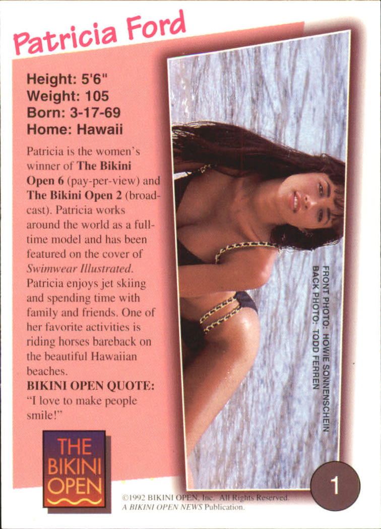 1992 Bikini Open #1 Patricia Ford back image