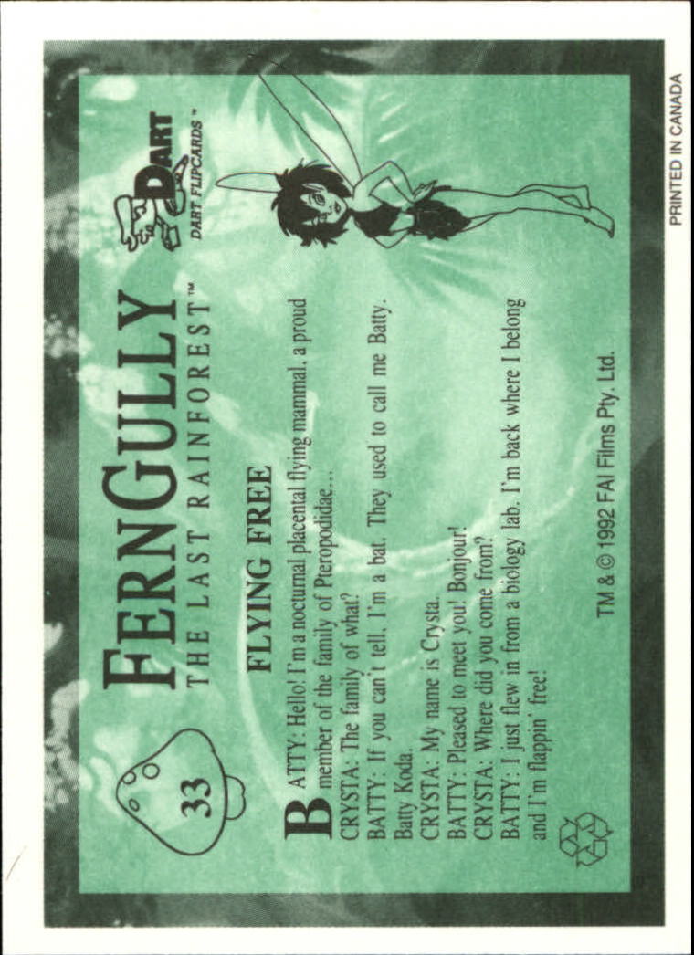 Tarjeta FernGully B6748- 1992 Dart Flipcards #s 1-100 -Tú eliges- 15+ ENVÍO GRATUITO A EE. UU. - Imagen 67 de 201
