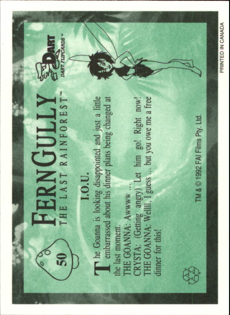 Tarjeta FernGully B6748- 1992 Dart Flipcards #s 1-100 -Tú eliges- 15+ ENVÍO GRATUITO A EE. UU. - Imagen 101 de 201