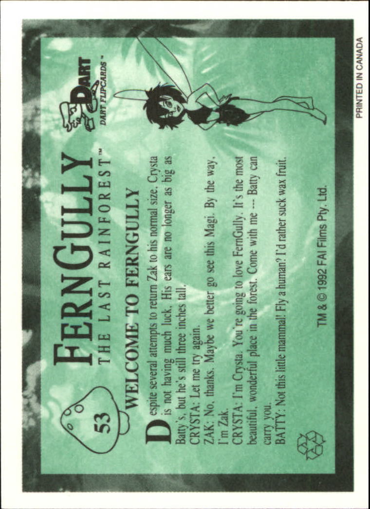 Tarjeta FernGully B6748- 1992 Dart Flipcards #s 1-100 -Tú eliges- 15+ ENVÍO GRATUITO A EE. UU. - Imagen 107 de 201