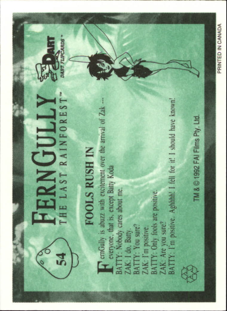 Tarjeta FernGully B6748- 1992 Dart Flipcards #s 1-100 -Tú eliges- 15+ ENVÍO GRATUITO A EE. UU. - Imagen 109 de 201