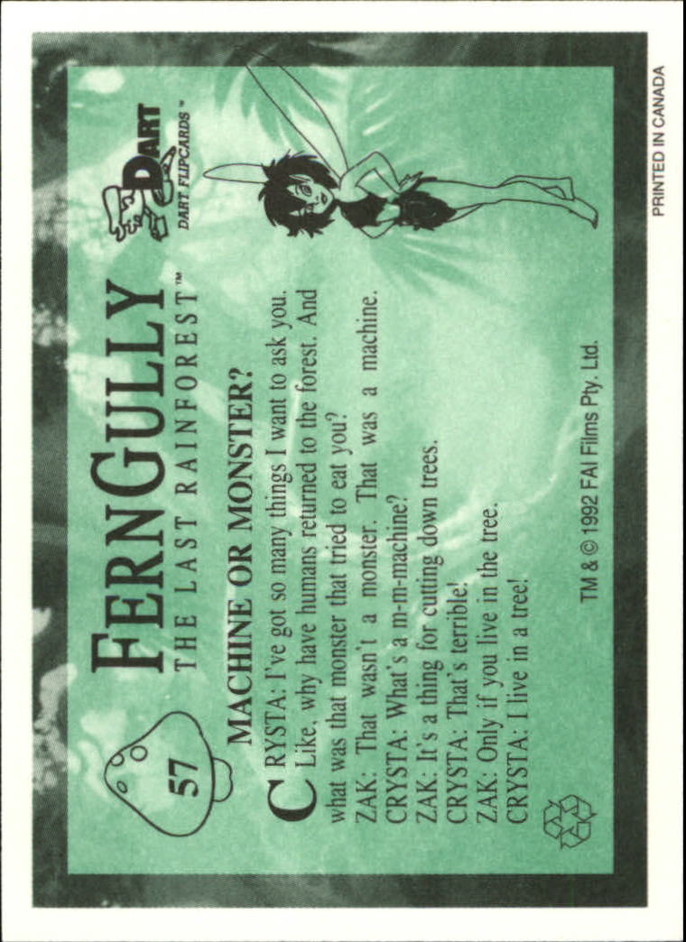 Tarjeta FernGully B6748- 1992 Dart Flipcards #s 1-100 -Tú eliges- 15+ ENVÍO GRATUITO A EE. UU. - Imagen 115 de 201