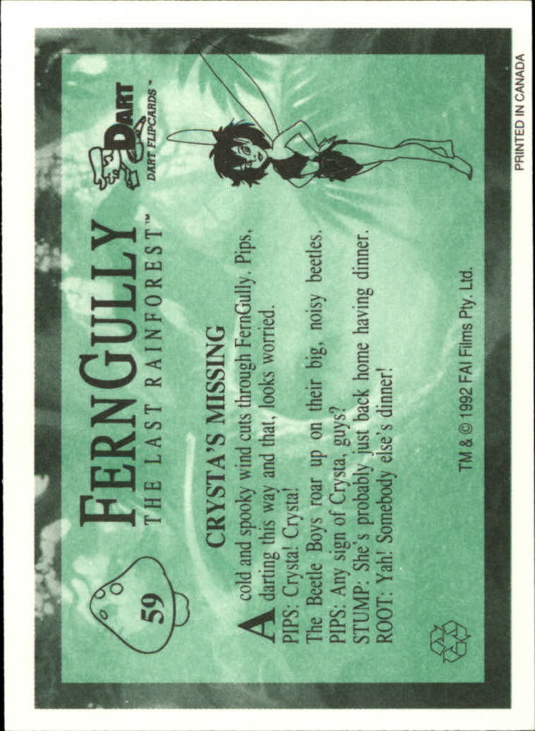 Tarjeta FernGully B6748- 1992 Dart Flipcards #s 1-100 -Tú eliges- 15+ ENVÍO GRATUITO A EE. UU. - Imagen 119 de 201