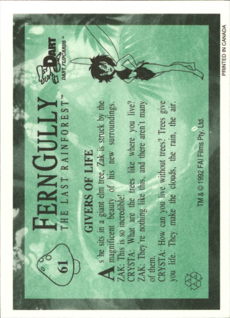 Tarjeta FernGully B6748- 1992 Dart Flipcards #s 1-100 -Tú eliges- 15+ ENVÍO GRATUITO A EE. UU. - Imagen 123 de 201
