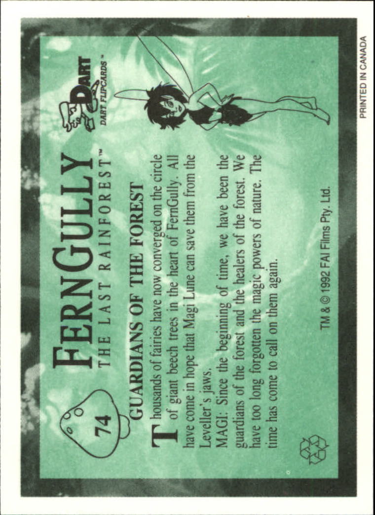 Tarjeta FernGully B6748- 1992 Dart Flipcards #s 1-100 -Tú eliges- 15+ ENVÍO GRATUITO A EE. UU. - Imagen 149 de 201