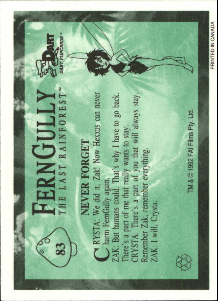 Tarjeta FernGully B6748- 1992 Dart Flipcards #s 1-100 -Tú eliges- 15+ ENVÍO GRATUITO A EE. UU. - Imagen 167 de 201