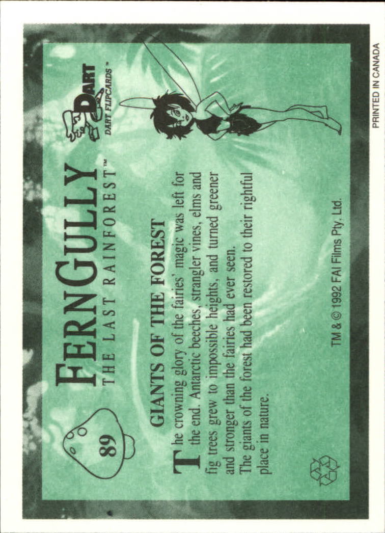 Tarjeta FernGully B6748- 1992 Dart Flipcards #s 1-100 -Tú eliges- 15+ ENVÍO GRATUITO A EE. UU. - Imagen 179 de 201