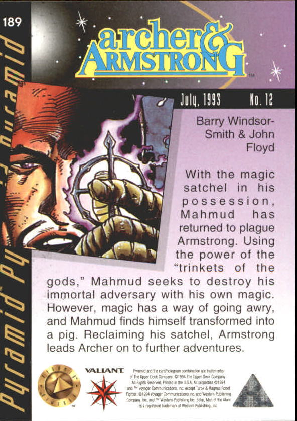 1994 Upper Deck Valiant Era #189 July, 1993 - No. 12