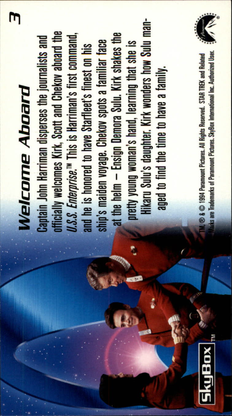 1995 SkyBox Star Trek Generations #3 Welcome Aboard back image