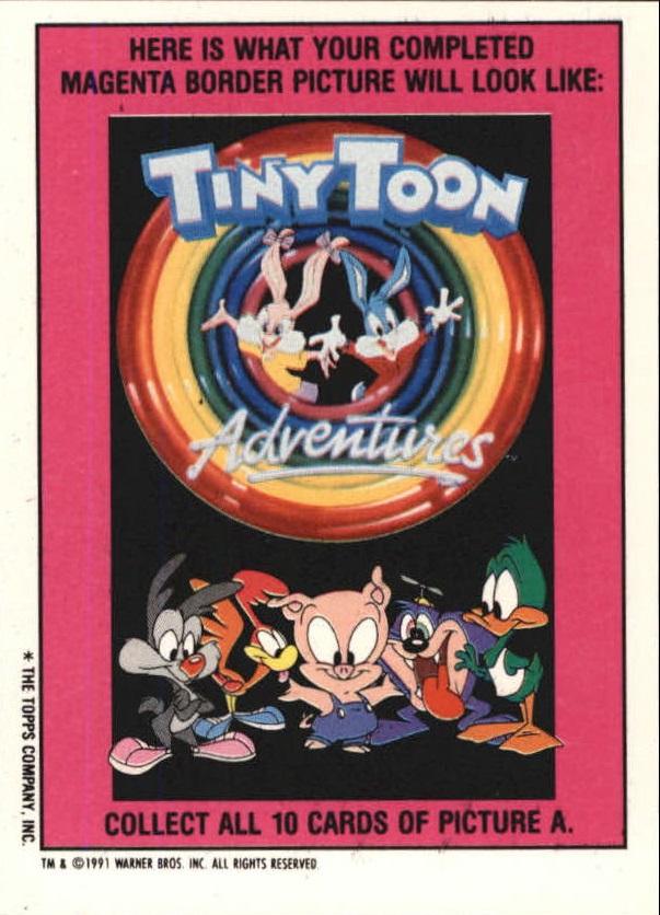 1991 Tiny Toon Adventures Stickers 6 Dizzy Devil Nm Mt 8882