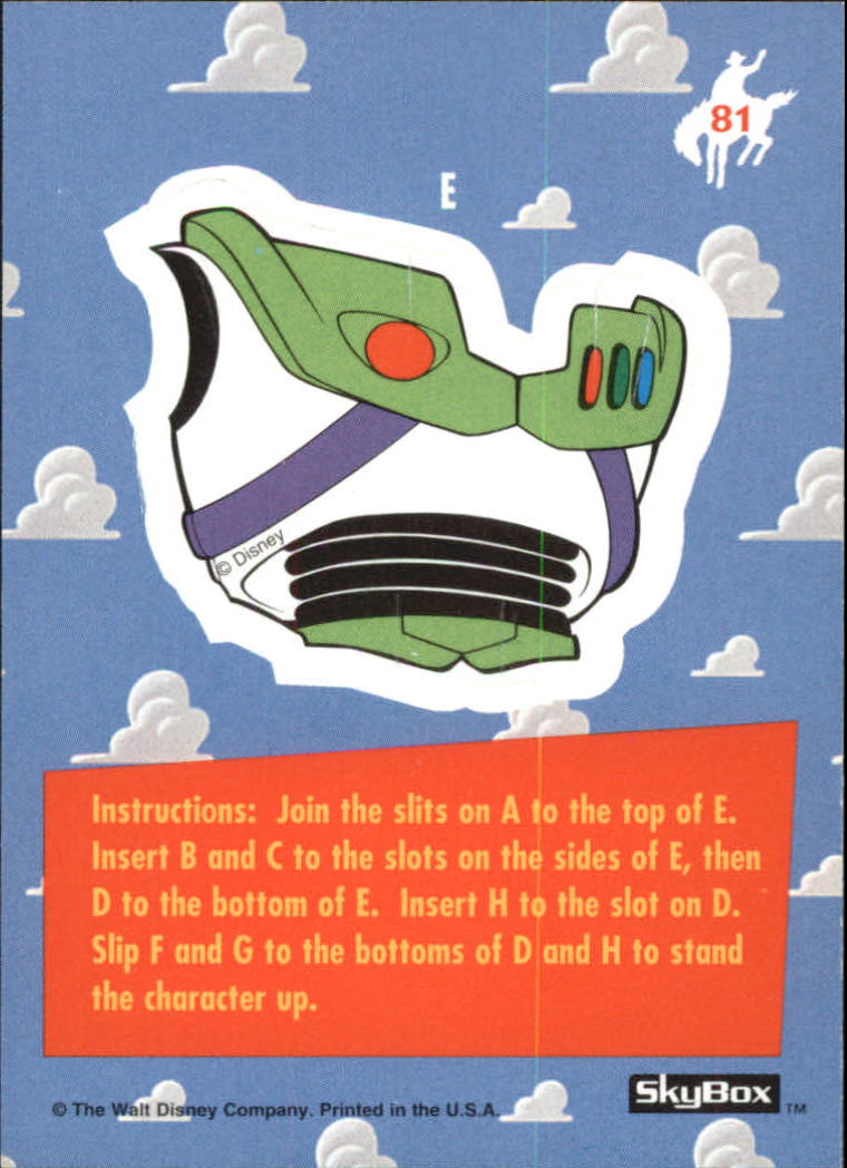 1995 SkyBox Toy Story #81 Buzz Part 3 back image