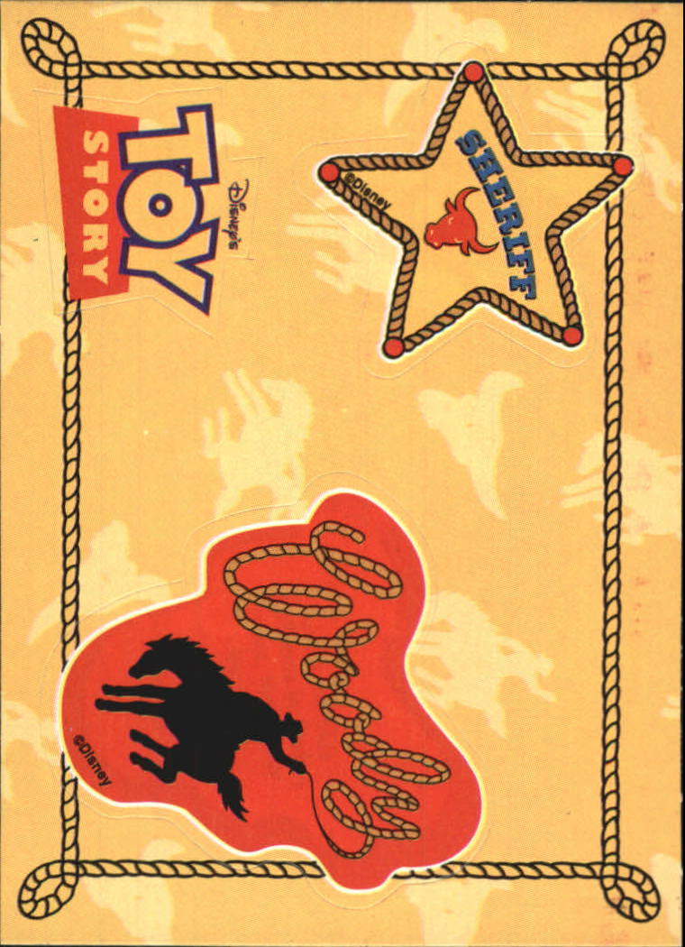 1995 SkyBox Toy Story Badge Stickers #4 Woody Yellow