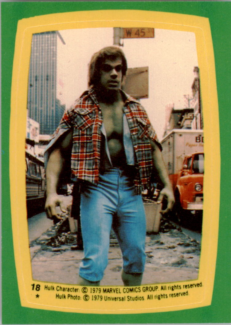 1979 Topps Incredible Hulk Stickers #18 A Titan in Times Square