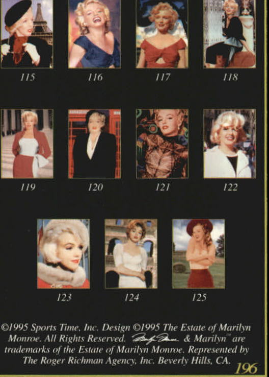 A3714- 1995 Marilyn Monroe II Actress #s 101-200 -You Pick- 15+ FREE US SHIP