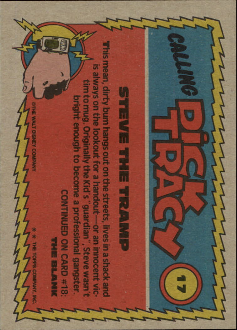 1990 Topps Dick Tracy #17 Steve the Tramp back image