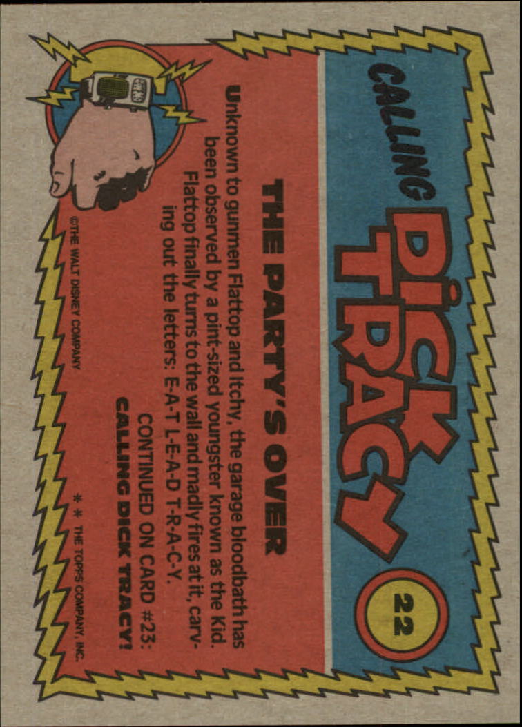 1990 Topps Dick Tracy #22 The Party's Over back image