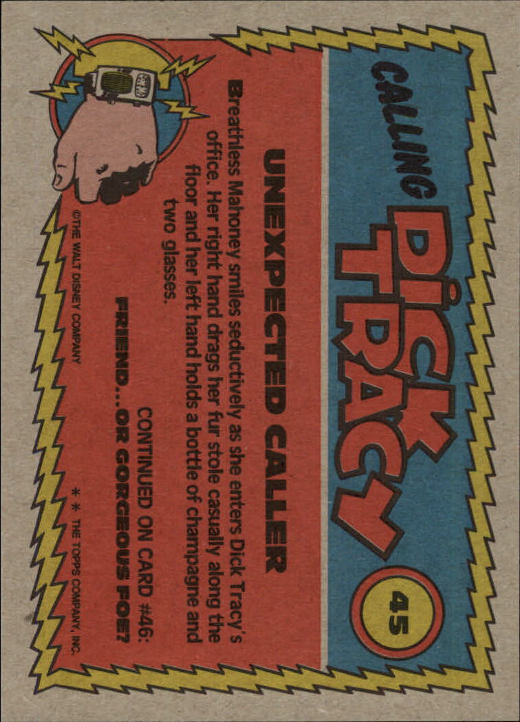 1990 Topps Dick Tracy #45 Unexpected Caller back image