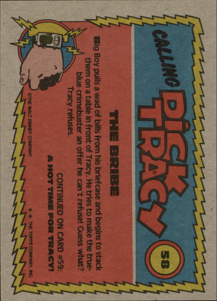1990 Topps Dick Tracy #58 The Bribe back image