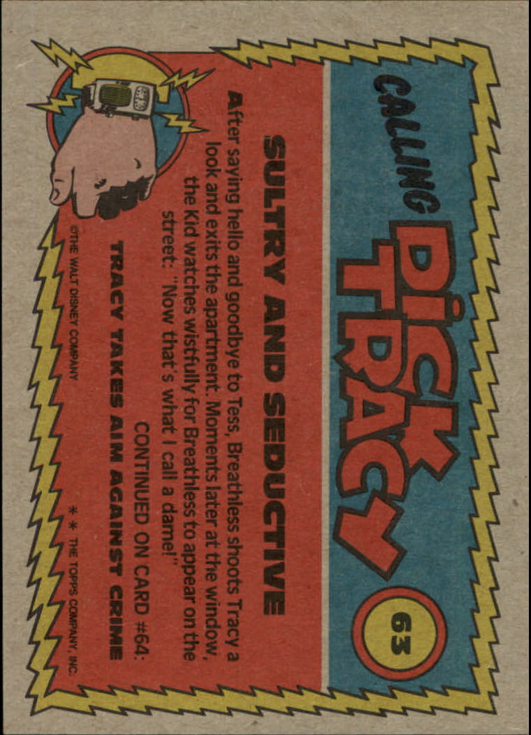 1990 Topps Dick Tracy #63 Sultry and Seductive back image
