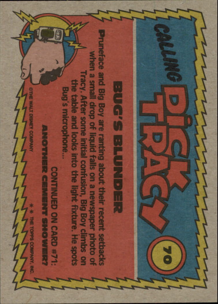 1990 Topps Dick Tracy #70 Bug's Blunder back image