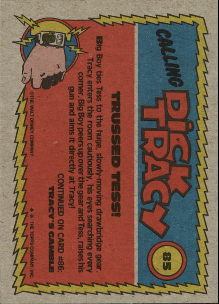 1990 Topps Dick Tracy #85 Trussed Tess back image