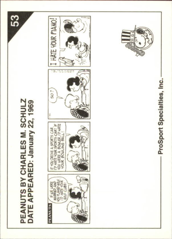 1992 ProSport Specialities Peanuts Classics #53 If we were married and you played golf back image