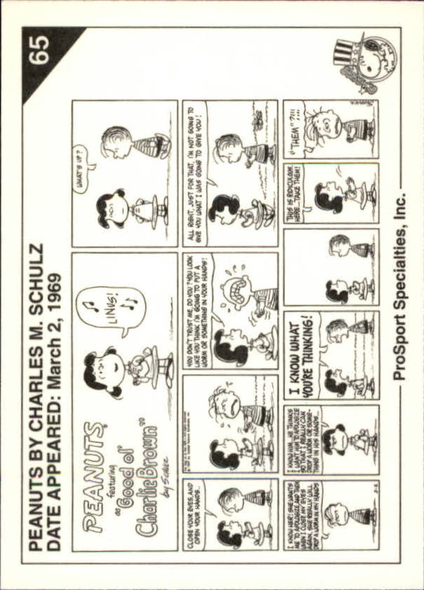 1992 ProSport Specialities Peanuts Classics #65 Linus back image