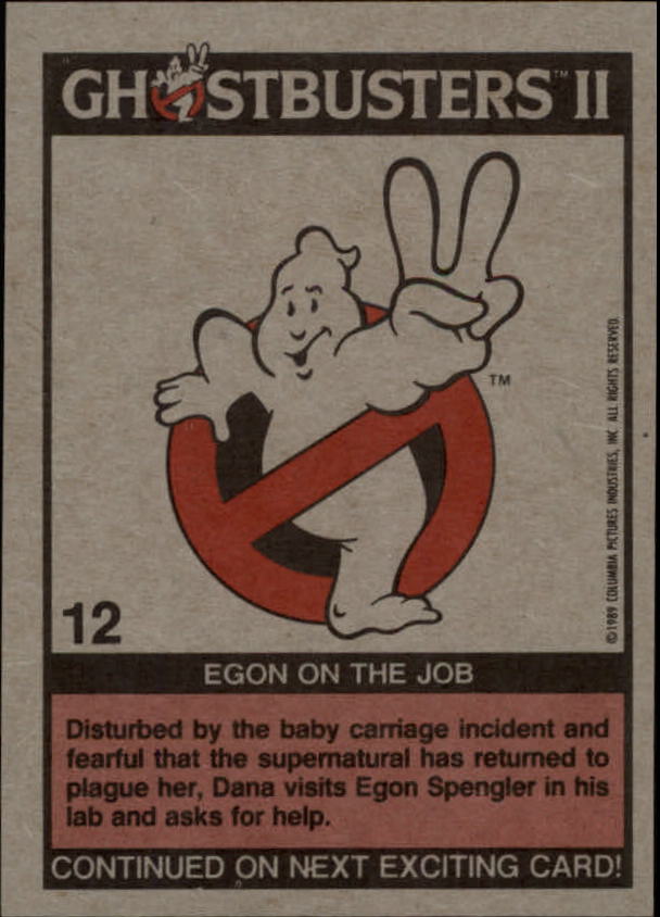 1989 Topps Ghostbusters II #12 Egon on the Job! back image