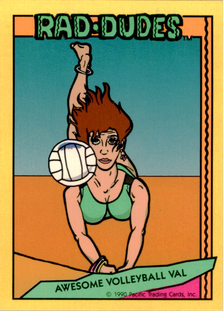 1990 Pacific Rad-Dudes #23B Rah Rah Rachael puzzle back on