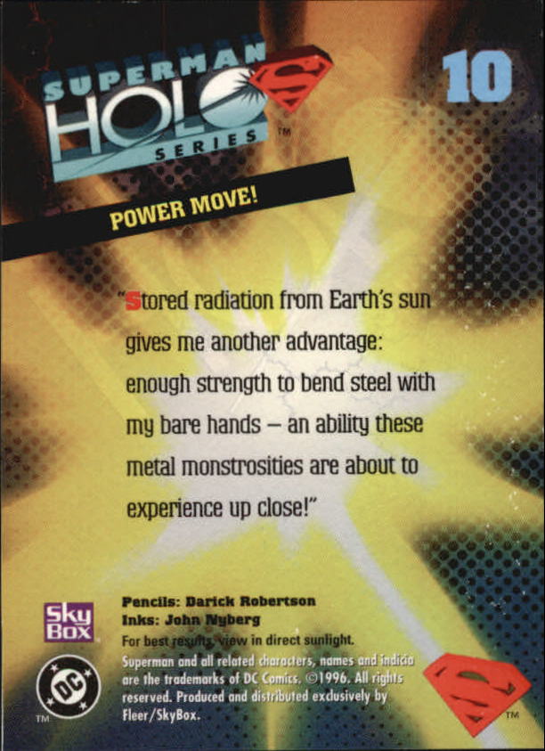 Superman Holo Series (1996 Fleer Skybox) "Main Set" Cards #1 to #50 - Picture 21 of 98
