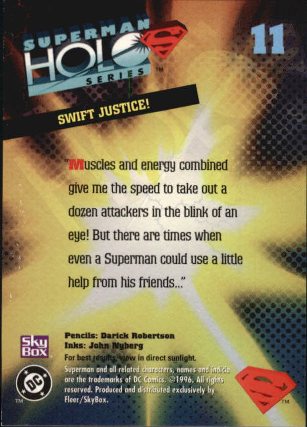Superman Holo Series (1996 Fleer Skybox) "Main Set" Cards #1 to #50 - Picture 23 of 98