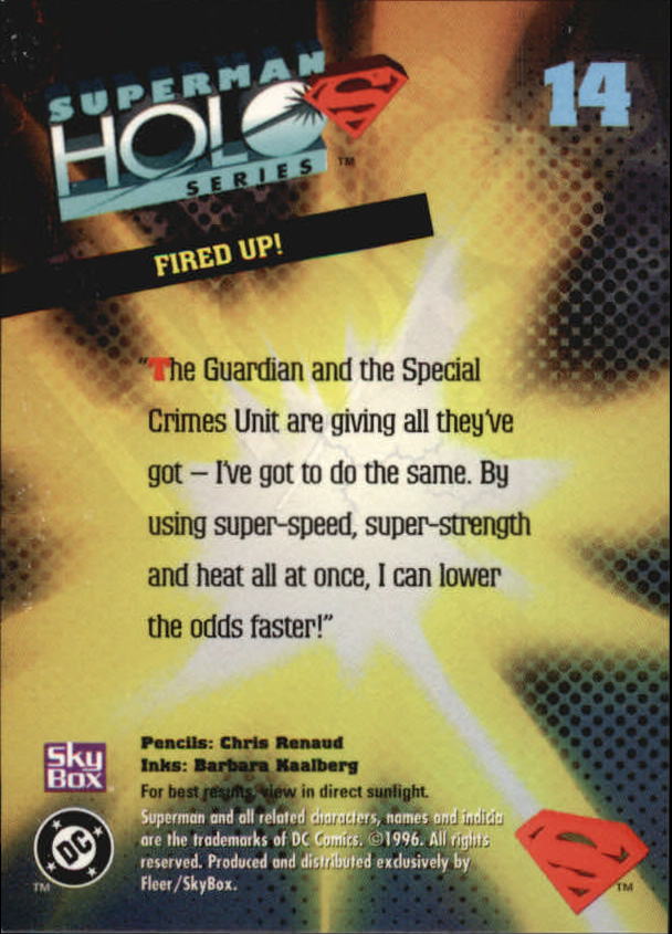 Superman Holo Series (1996 Fleer Skybox) "Main Set" Cards #1 to #50 - Picture 29 of 98