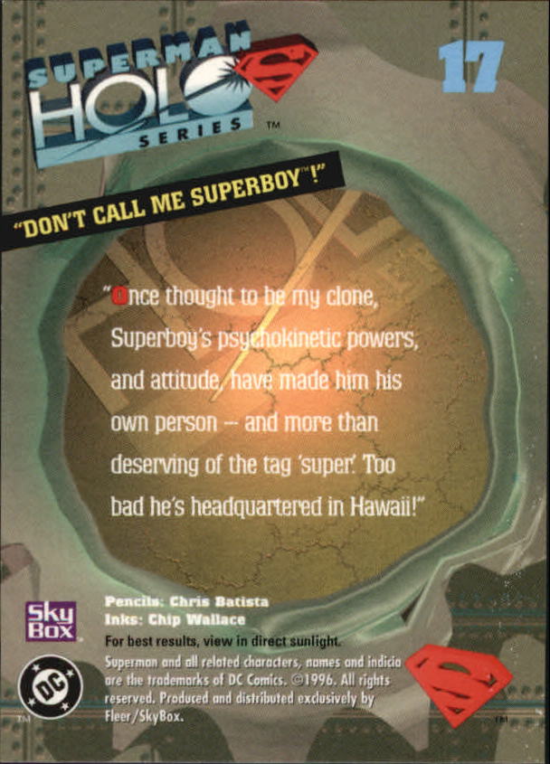 Superman Holo Series (1996 Fleer Skybox) "Main Set" Cards #1 to #50 - Picture 35 of 98