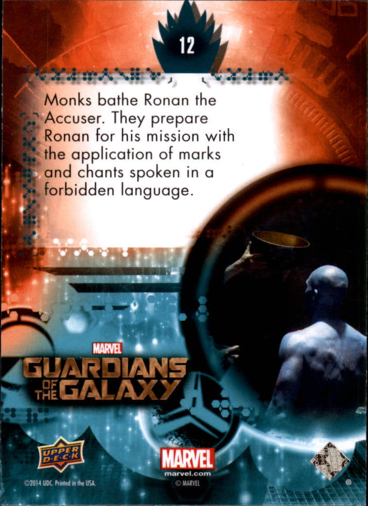 2014 Upper Deck Guardians of the Galaxy #12 Monks bathe Ronan the Accuser. They prepare Ronan back image