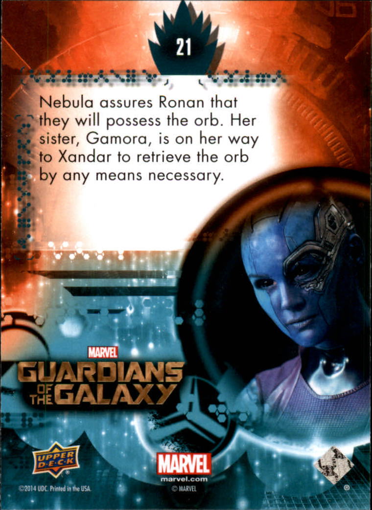 2014 Upper Deck Guardians of the Galaxy #21 Nebula assures Ronan that they will possess the or back image