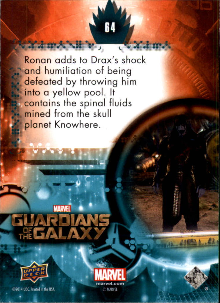 2014 Upper Deck Guardians of the Galaxy #64 Ronan adds to Drax's shock and humiliation of bein back image