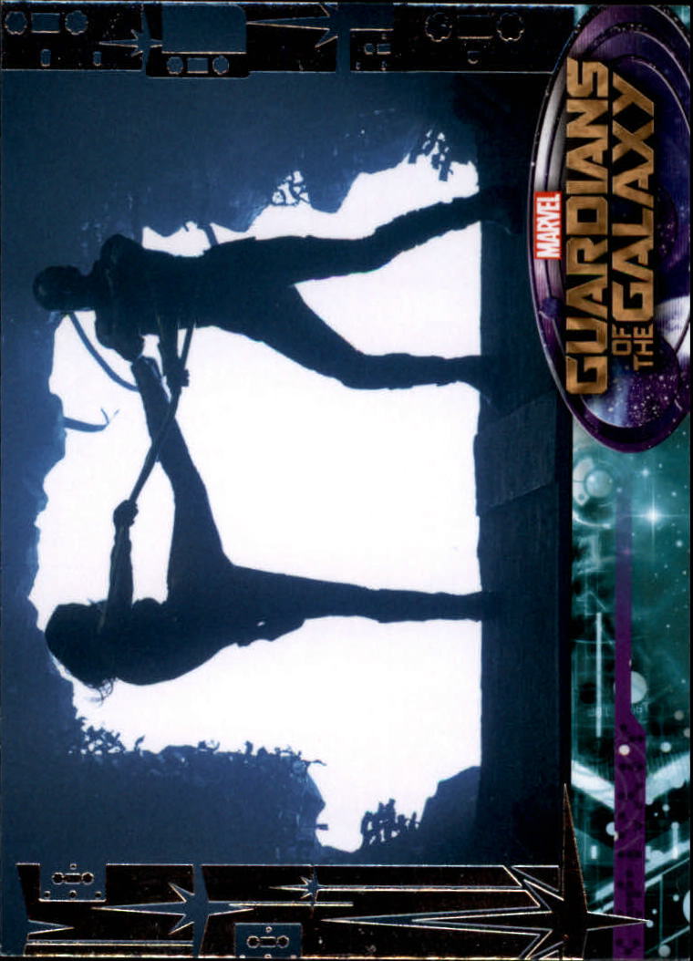 2014 Upper Deck Guardians of the Galaxy #85 The Dark Aster is blasted at the hull. Gamora cont